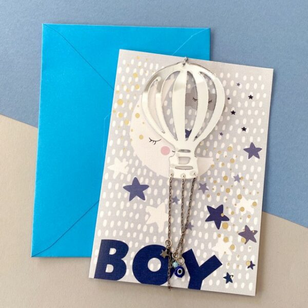 Hot Air Ballon Boy Greeting Card