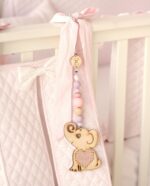 Children’s Charm Embroidery Elephant Pink