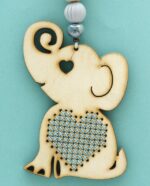 Baby Charm Embroidery Elephant Blue Baby Charm Embroidery Elephant Blue