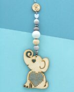 Baby Charm Embroidery Elephant Blue Baby Charm Embroidery Elephant Blue
