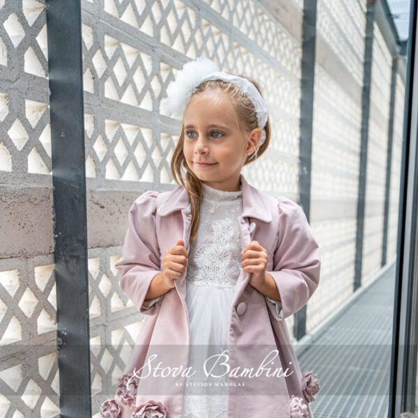Μοχέρ παλτό dusty pink Stova Bambini AW22/23 G7 Μοχέρ παλτό dusty pink Stova Bambini AW22/23 G7