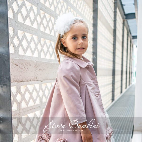 Μοχέρ παλτό dusty pink Stova Bambini AW22/23 G7 Μοχέρ παλτό dusty pink Stova Bambini AW22/23 G7