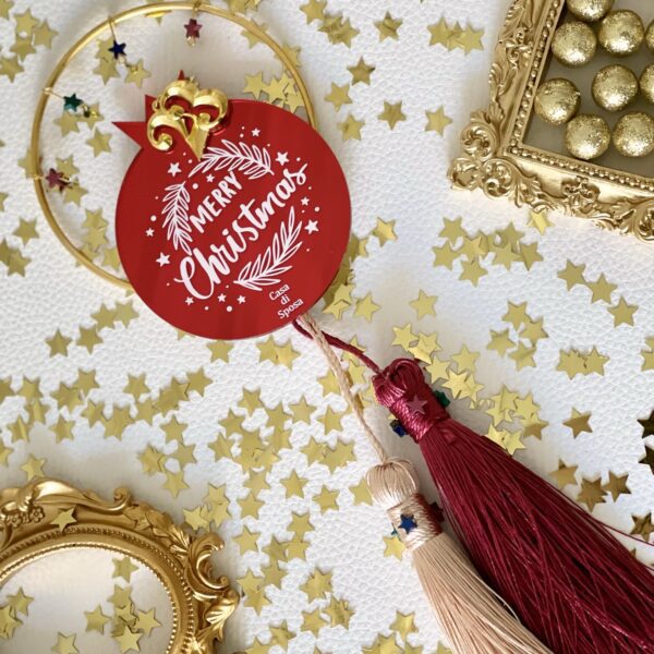Pomegranate charm ”Merry Christmas”