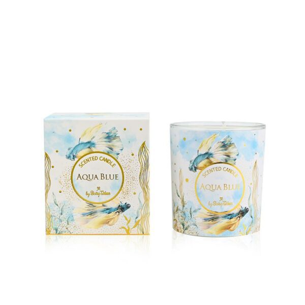 Favor box Scented Candle aqua blue Favor box Scented Candle aqua blue
