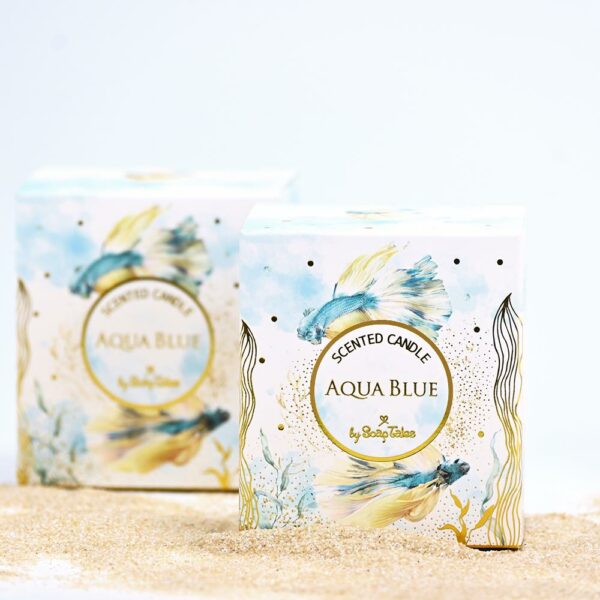 Favor box Scented Candle aqua blue Favor box Scented Candle aqua blue