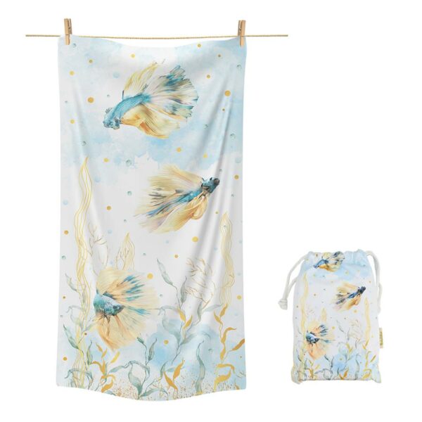 Aqua blue beach towel