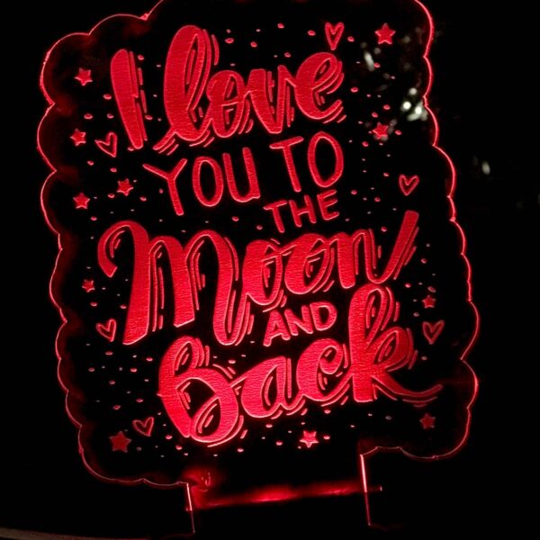 “I love you to the moon” lamp