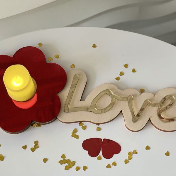 “love” candlestick