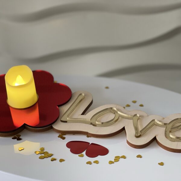 “love” candlestick