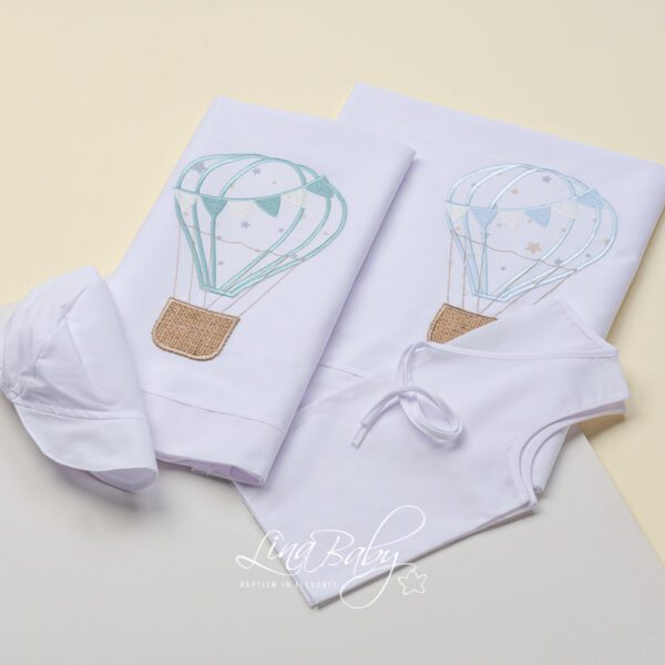 Exclusive ”Air Balloon” baptism cloth set Exclusive ”Air Balloon” baptism cloth set