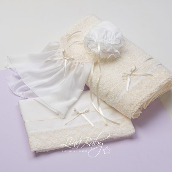 Christening cloth set Exclusive ”French & chic” Christening cloth set Exclusive ”French & chic”