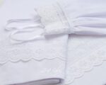 Luxury ”Broderie Anglais” christening cloth set