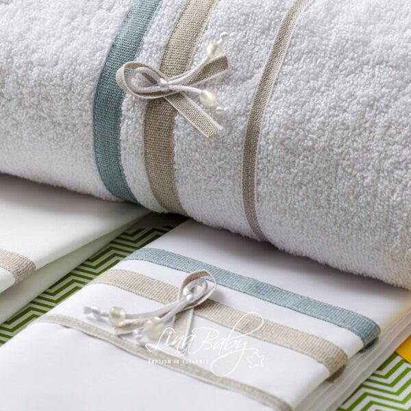 Set Essential ”Sea Waves” baptism cloth