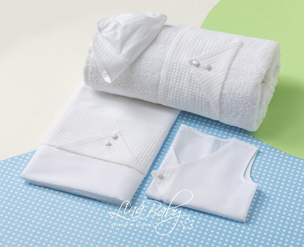 Luxury “Pablo” christening cloth set