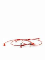 SET of 2 handmade bracelets with hematite hearts, pearl and eyelet
