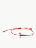 SET of 2 handmade bracelets with hematite hearts, pearl and eyelet