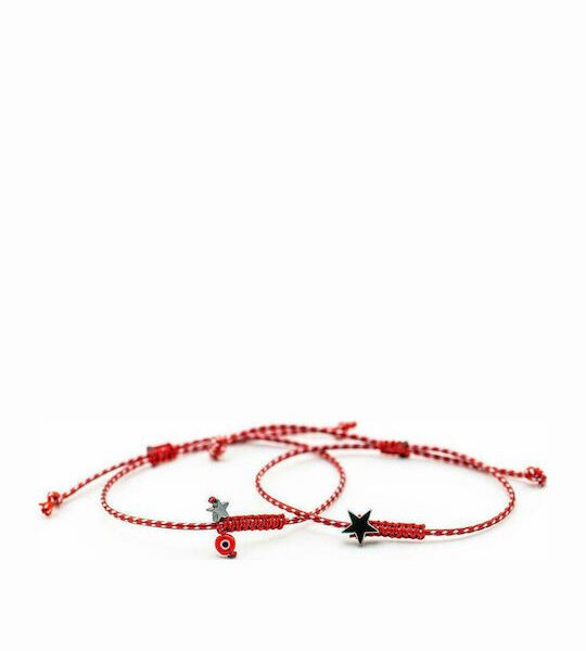 SET of 2 hand-made bracelets with hematite stars