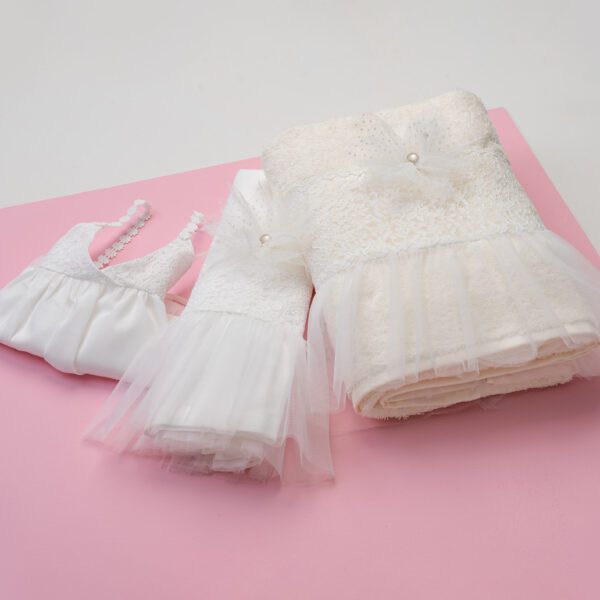 Luxury “Retro” christening cloth set Luxury “Retro” christening cloth set