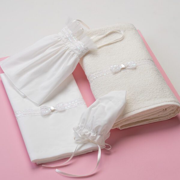Baptism oil cloth set Exclusive ”Iris” Baptism oil cloth set Exclusive ”Iris”