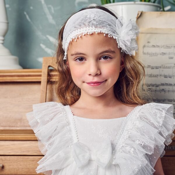 Boho asymmetric baptism dress La Christine