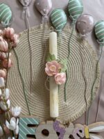 Λαμπάδα ”Flowers & pearls”