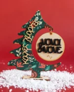 Γούρι 2D Χριστουγεννιάτικο Δεντράκι Για Νονά & Νονό