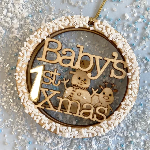 Τρισδιάστατη Μπάλα Baby’s 1st Christmas