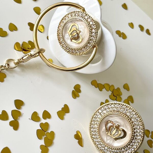 Πιπίλα Luxury Βάπτισης Gold Crown