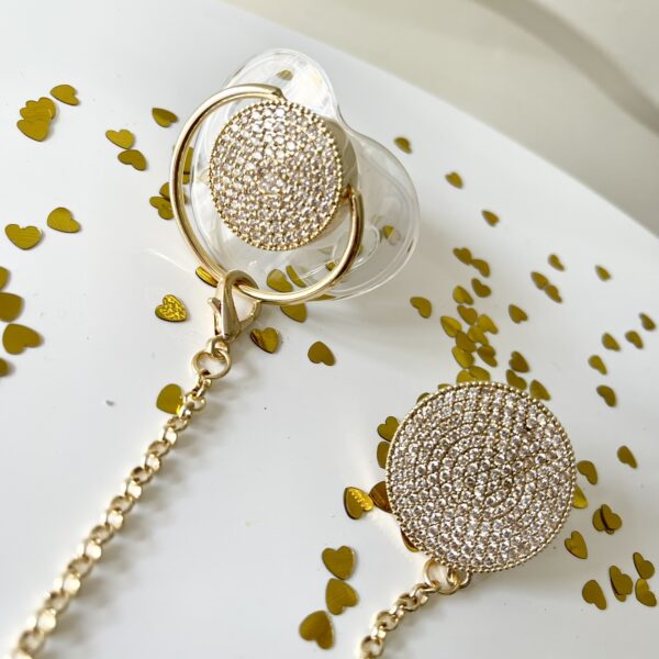 Πιπίλα Luxury Βάπτισης gold