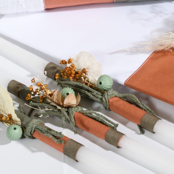 Σετ βάπτισης Boho nature mint με βαλίτσα τρόλεϊ