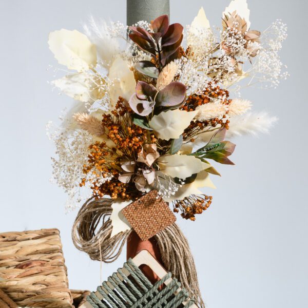 Σετ βάπτισης Boho nature mint με βαλίτσα τρόλεϊ