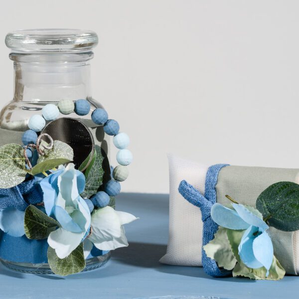 Σετ βάπτισης Ορτανσίες με βαλίτσα