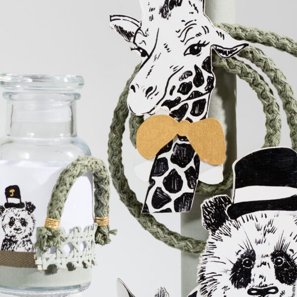 Σετ βάπτισης Safari Black Animals