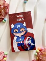 Σετ λαμπάδα & καμβάς ”Baby Captain America”