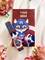 Σετ λαμπάδα & καμβάς ”Baby Captain America”