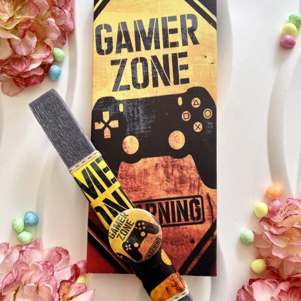 Σετ λαμπάδα & καμβάς ”Gamer Zone”