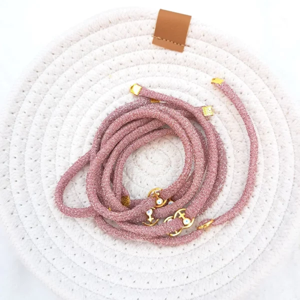 Μαρτυρικό βραχιόλι με κορδόνι μετταλιζέ KYMI