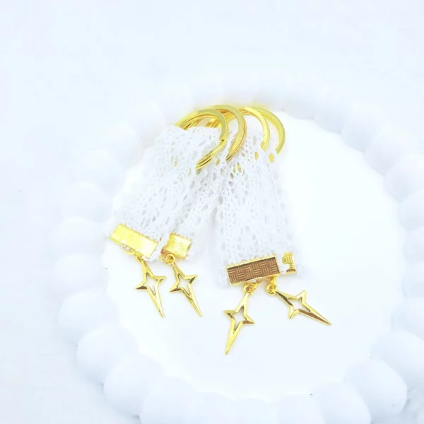 Μαρτυρικό μπρελόκ με βαμβακερή δαντέλα KYMI