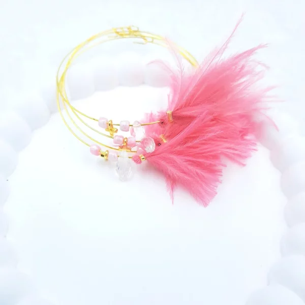 Μαρτυρικό μετταλικό βραχιόλι με φτερό KYMI