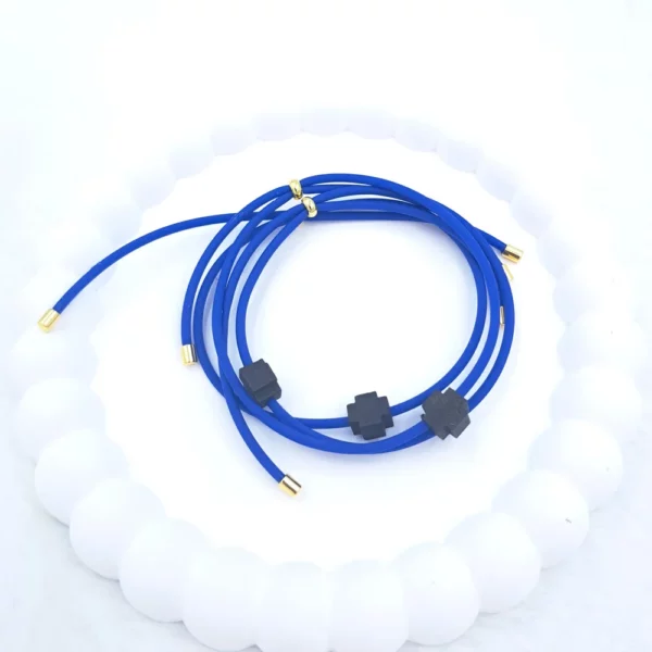 Μαρτυρικό βραχιόλι με καουτσούκ κορδόνι kymi