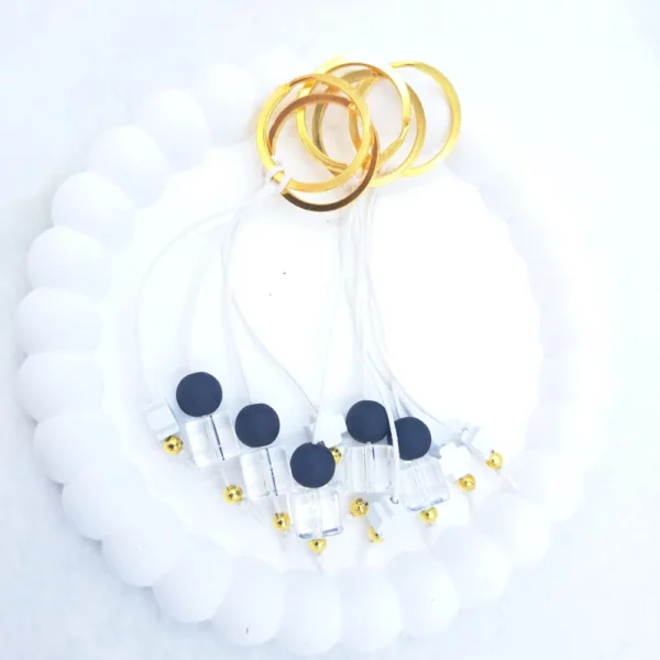 Μαρτυρικό μπρελόκ με διάφανη και μπλε χάντρα kymi