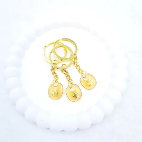 Μαρτυρικό μπρελόκ με χρυσή διάφανη χάντρα kymi