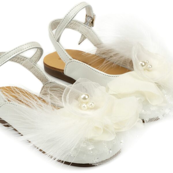 Δερμάτινο Σαμπό με Χειροποίητο Λουλούδι EXC5772