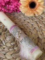 Λαμπάδα με καρφίτσα Love