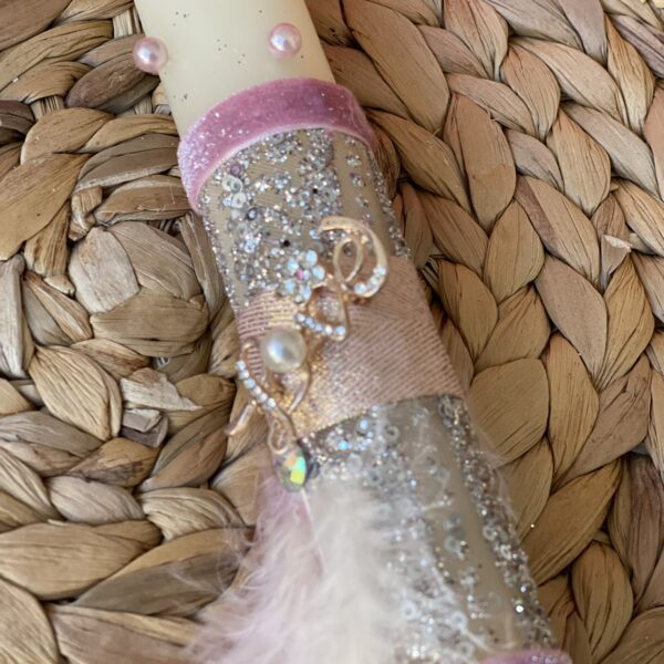 Λαμπάδα με καρφίτσα Love