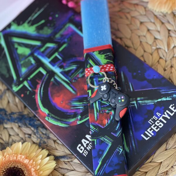 Σετ λαμπάδα & καμβάς ”PLAYSTATION II”