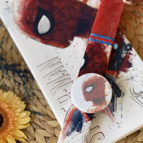 Σετ λαμπάδα & καμβάς ”Spiderman”