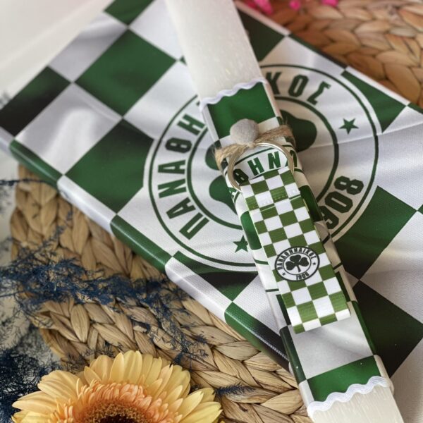 Σετ λαμπάδα & καμβάς ”Παναθηναικός”