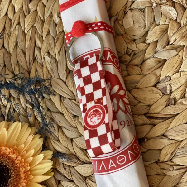 Σετ λαμπάδα & καμβάς ”Ολυμπιακός”