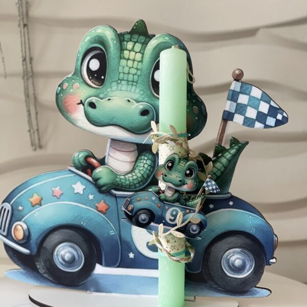 Λαμπάδα με stand ”Δεινοσαυράκι΄΄